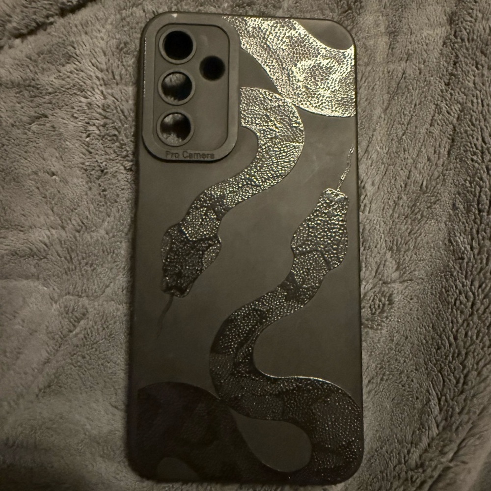 Stylish Black Snake Design Phone Case